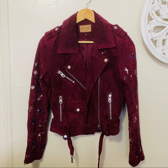 DRIFTWOOD Jackets & Blazers - Driftwood size M leather embroidered jacket